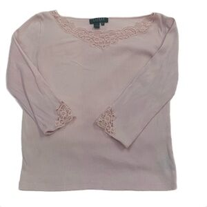 Lauren Ralf Lauren ribbed cotton top P/S